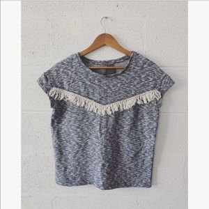 New Directions Weekend fringe front top sz: Small